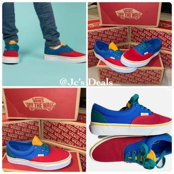 🛴 VANS ERA PRIMARY COLORS BLOCK SHOES ✌🏻 - Picture 1 of 12